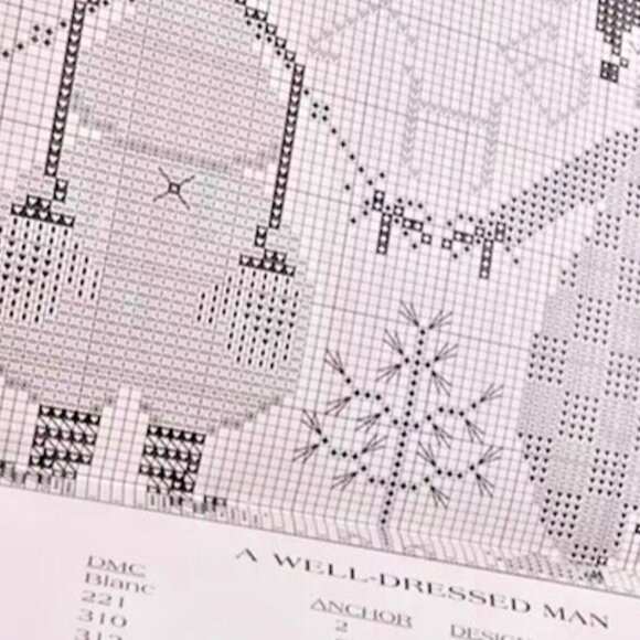 Cross Stitch Pattern The Cricket Collection 154 A Well-Dress Man Vicki Hastings - Picture 4 of 5